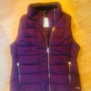 Calvin Klein Women's Purple Puffer Vest sz L